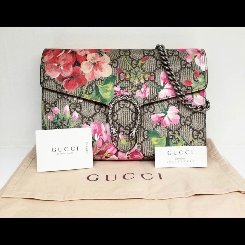 Gucci blooms Dionysus chain wallet authentic